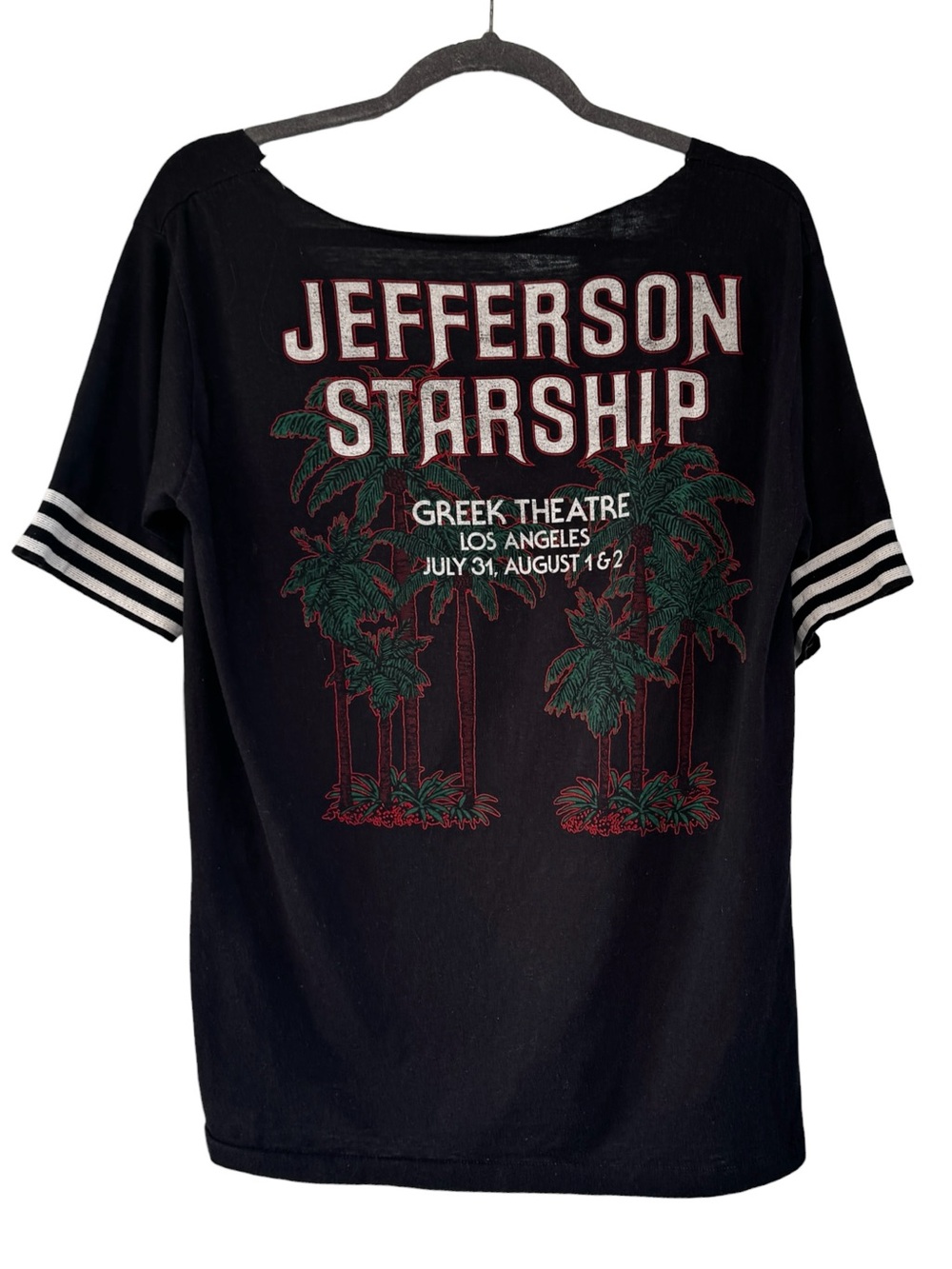 Vintage Jefferson Starship 1982 Greek Theater Los Angeles July 31 Black T-Shirt